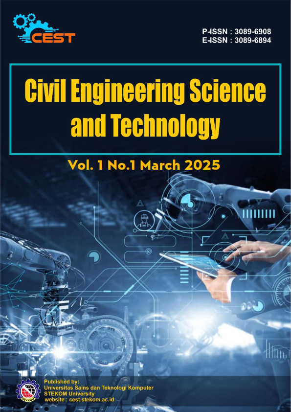 					View Vol. 1 No. 1 (2025): March | CEST (Civil Engineering Science and Technology)
				